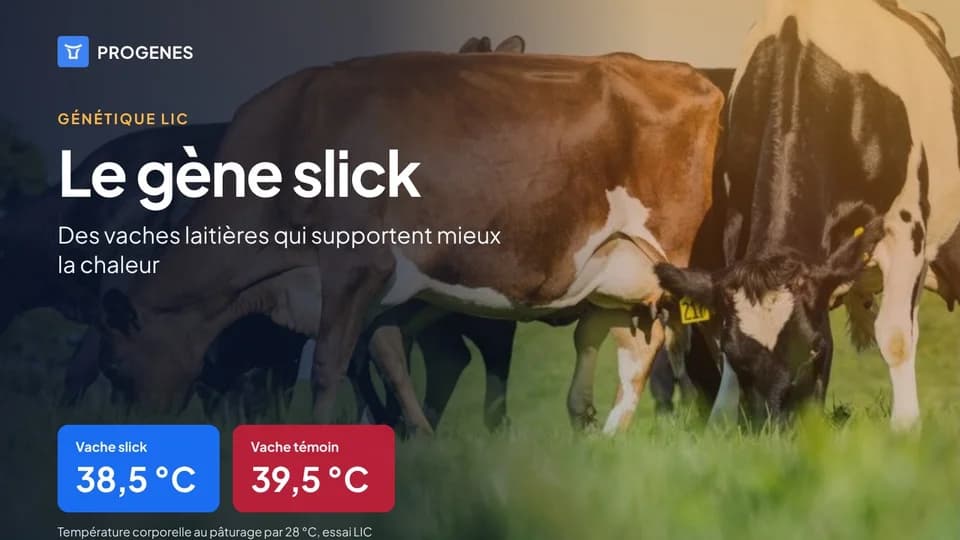 Vaches laitières au pâturage en été, gène slick et température corporelle